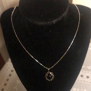 Ladies black stone necklace